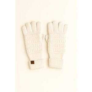 C.C Cream Knit Touchscreen Gloves Women’s Winter Warm Texting Gloves One Size